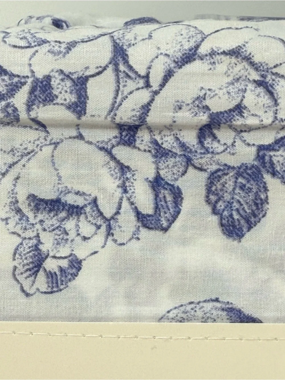 Laura Ashley twin sheet set Cotton percale Floral periwinkle blue purple New